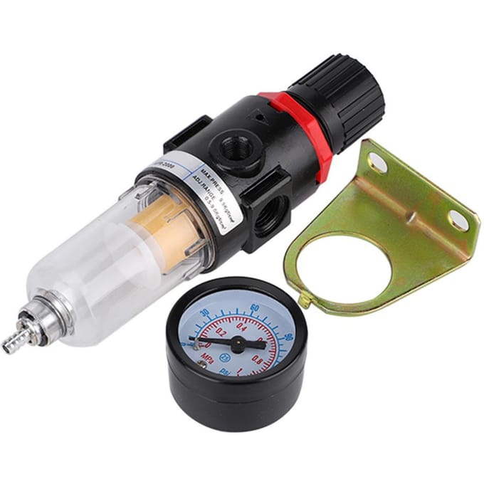 1/4  Luchtcompressor Filter Regulator Waterdruk Vochtafscheider Reiniger Gereedschap