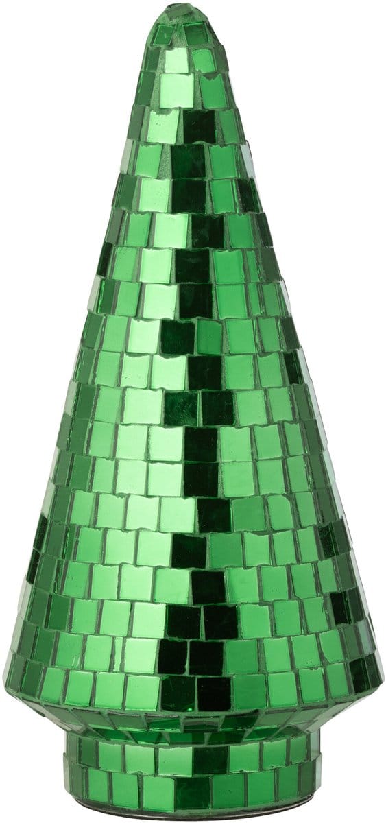 J-Line decoratie Boom Spiegel - glas - groen - medium