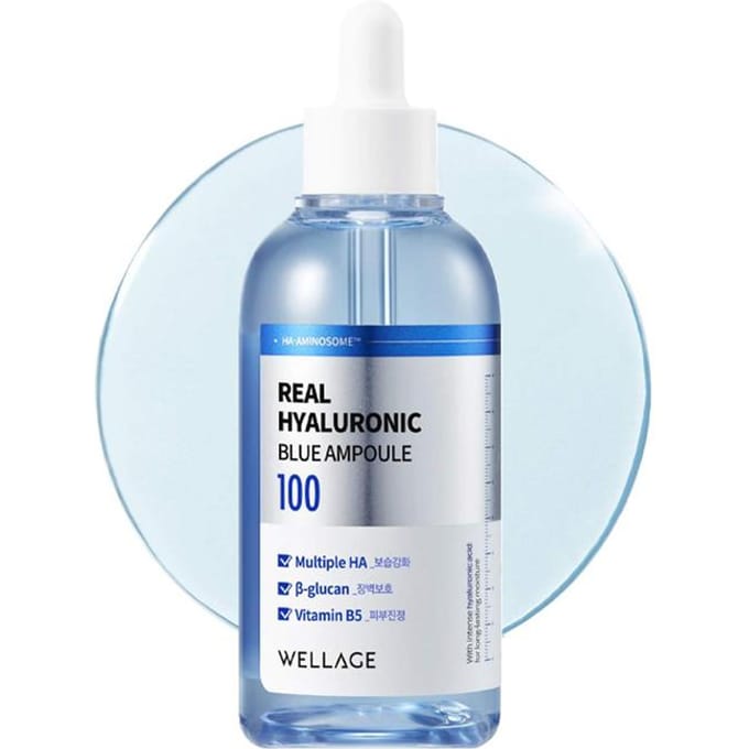 [WELLAGE] Ampoule Bleue Acide Hyaluronique Véritable 75ml white