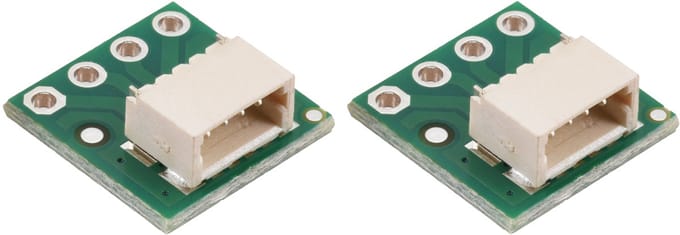 Pololu 4815 JST SH breakoutboard 4 pin male side entry 1.0 mm pitch set van 2 breadboard adapter 2.54 mm