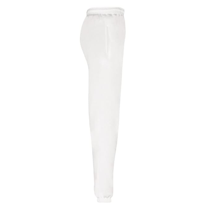 Fruit of the Loom Heren klassieke joggingbroek met elastiek (Wit)