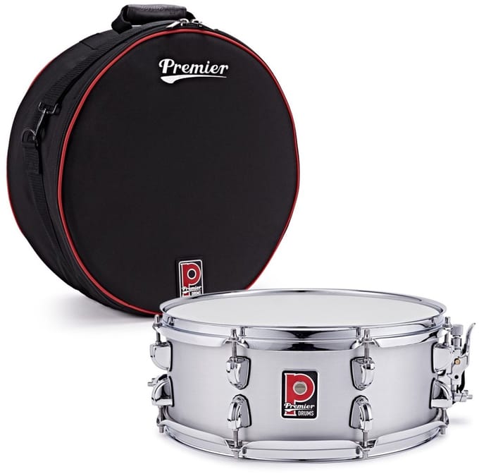 Premier Artist 14 x 5.5 Aluminium Snare Drum & Soft Case