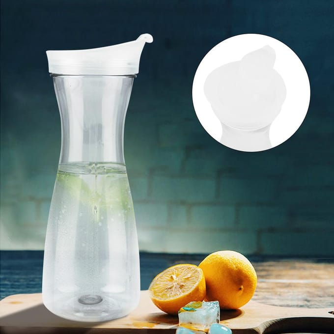 600ml Acryl Transparante Sapfles Waterkan IJskoude Sapkan met Deksel voor Bar Thuisgebruik L