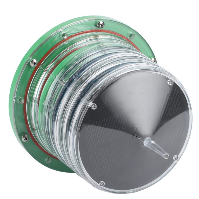 IP68 Waterdicht Zonne Schip Bakboei Licht Schuit LED Navigatie Knipperend Zwevend Marine Boot Accessoire white