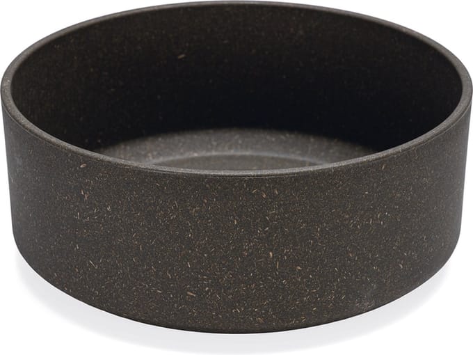 Designed by Lotte Noor Voerbak Hond - Eetbak/Drinkbak - Vaatwasserbestendig - Bamboe - Grijs - 21 cm
