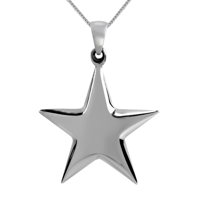 Zilveren ketting - dames ketting met ster hanger - 925 zilver