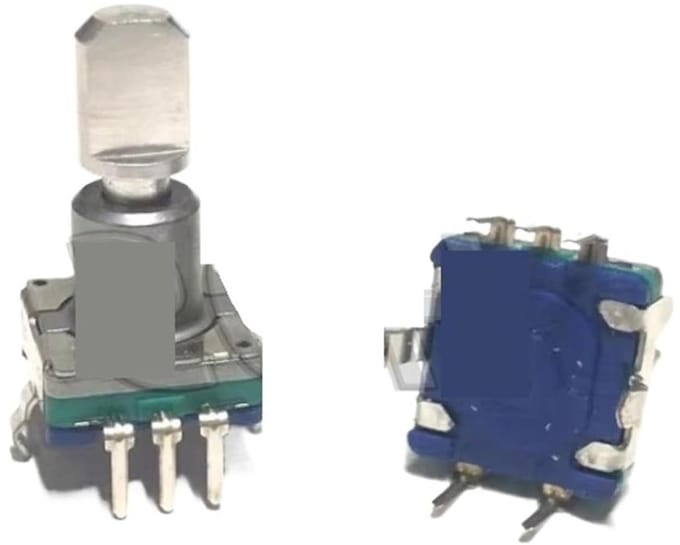 Digitale Puls Potentiometer - Encoder Module - Elektronische Projecten - 18 Positionering 9 Puls - As 16.5 mm - Zilver