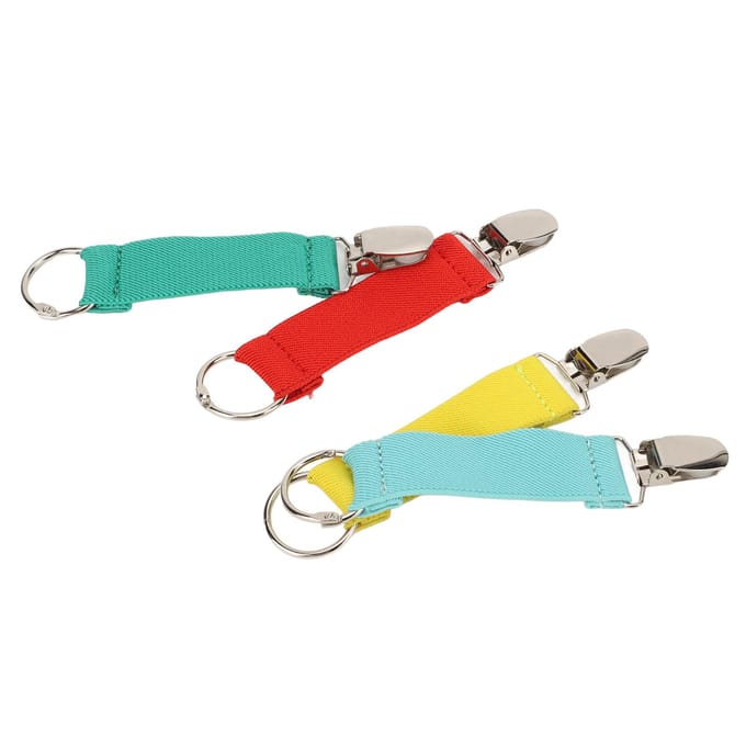 4 stuks Hoedclip 4 Kleuren Ingelegd Kunststof Sluiting Elastisch Polyester Roestvrij Staal Draagbare Hoedclip red