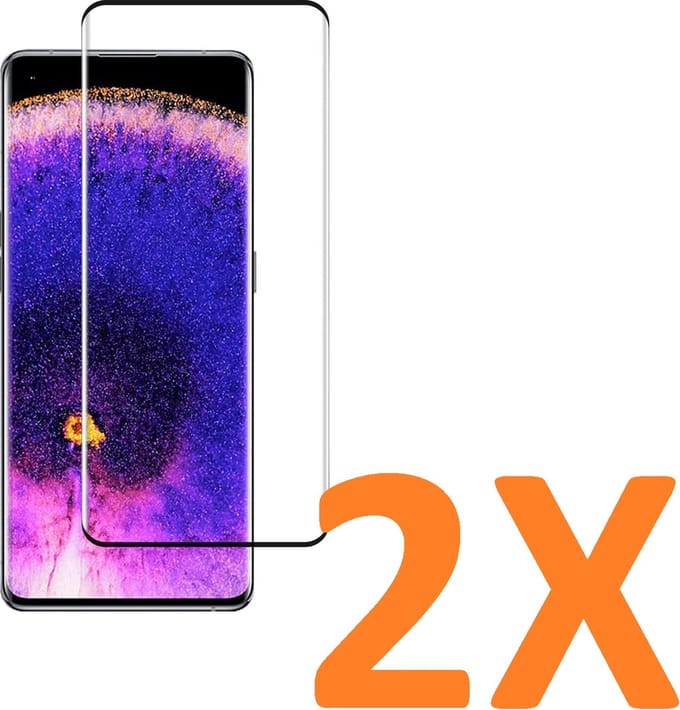 Volledige dekking Screenprotector Glas - Tempered Glass Screen Protector Geschikt voor: Oppo Find X5 pro -  - 2x