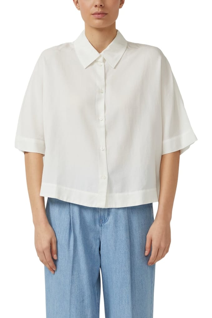 s.Oliver  Blouses Offwhite Maat: 46 | Blouses Outlet | Dames | Wit