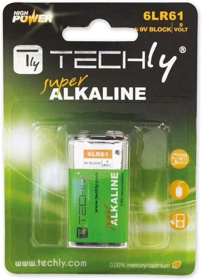 9V Blok Batterijen Alkaline Krachtpatser 1 Stuks