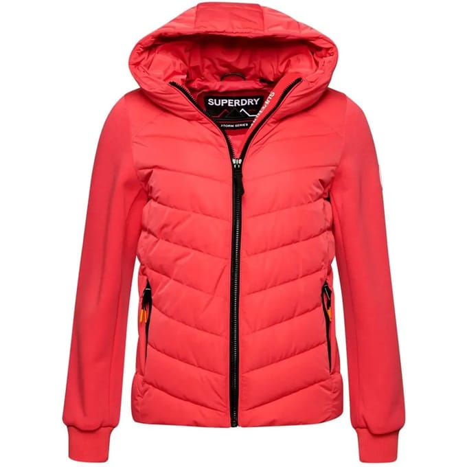 Superdry - Gewatteerde hybride Storm jas met capuchon - Dames - Hoodies