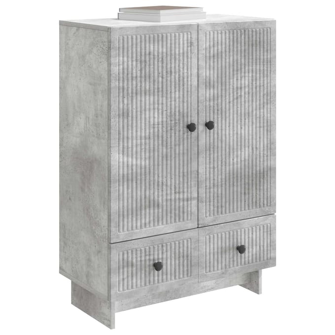 vidaXL - Dressoir - Beton - Grijs - 66 - x - 34,5 - x - 95 - cm - Geconstrueerd - hout