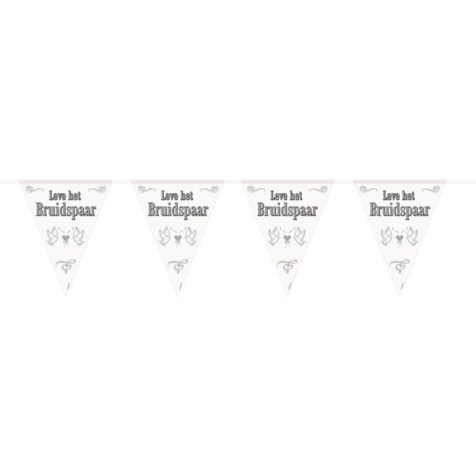 Folat BV Flag line Long live the Bride and Groom 10 meters