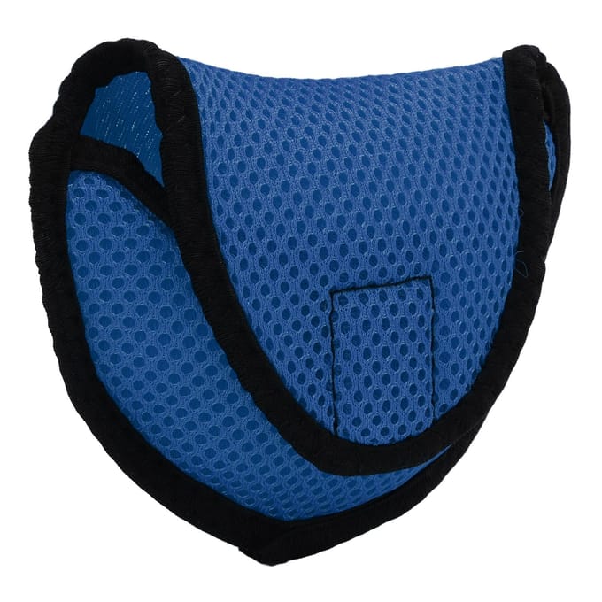 Housse de protection tissée pour tête de putter type D avec ruban de fixation, bleu blue