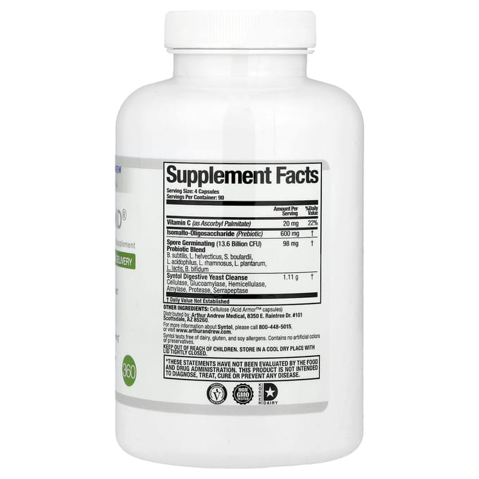 Syntol Amd, Verbeterde Probiotische Afgifte in de Darm, 500 mg, 360 Capsules