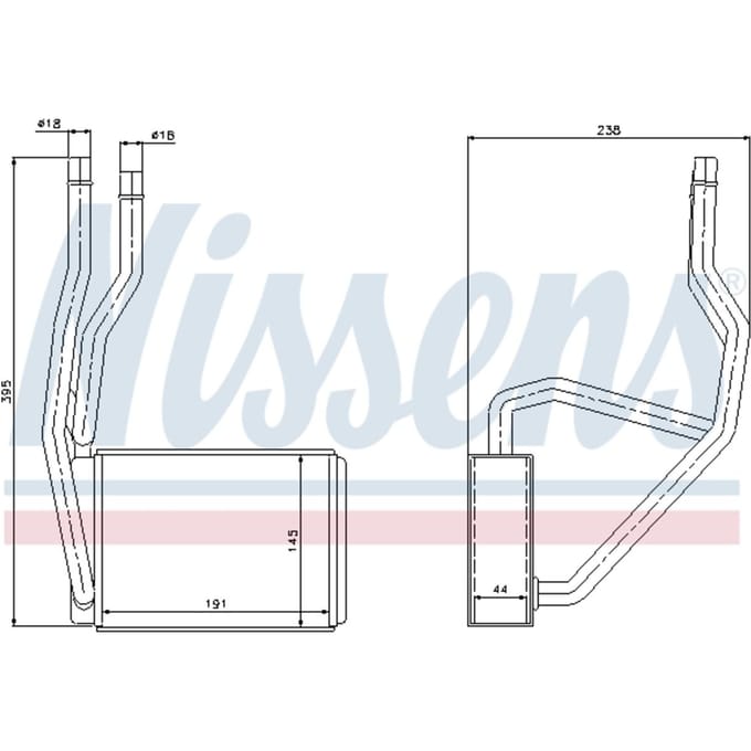 Warmtewisselaar, interieur verwarming NISSENS 71765