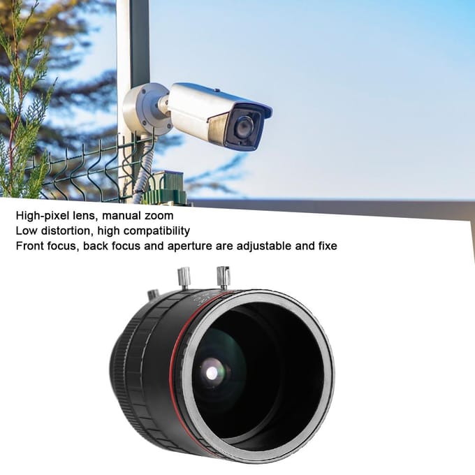 Objectif de caméra de sécurité 2,8-12 mm 3 MP 1/2 ouverture manuelle monture C CCTV gray