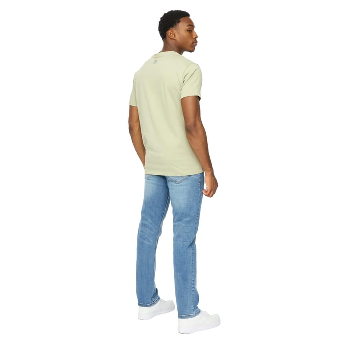 Duck and Cover Heren Crytons Zware T-Shirt (Sage)