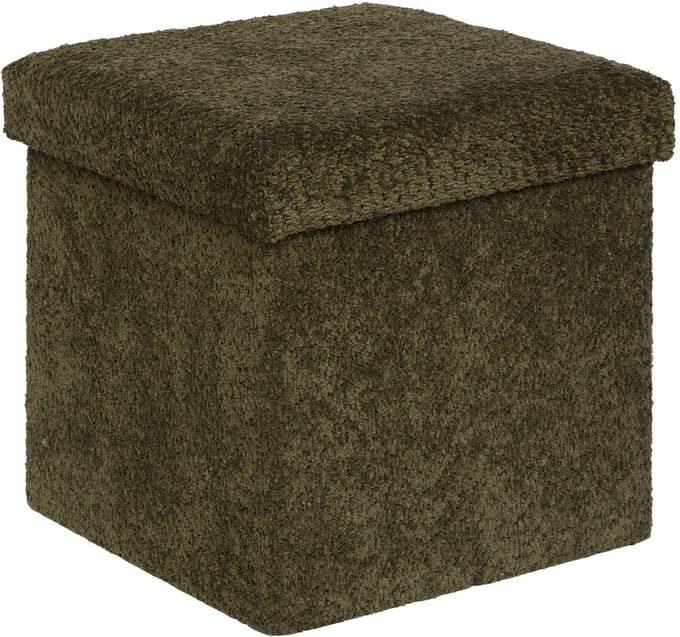 Atmosphera Soana Poef met Opbergruimte - 38x38x38cm - Groen