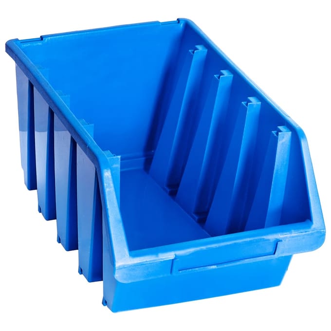 vidaXL - Stapelbakken - 14 - st - kunststof - blauw