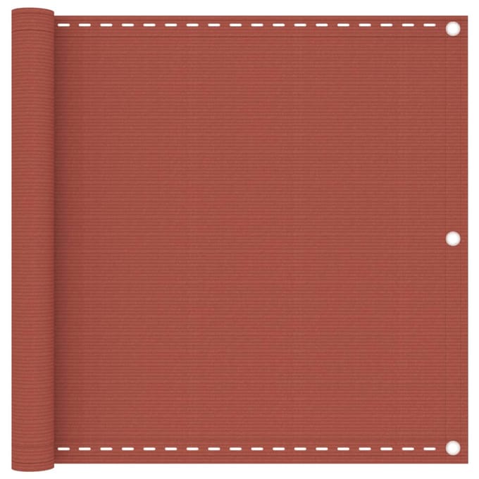 vidaXL - Balkonscherm - 90x400 - cm - HDPE - terracottakleurig