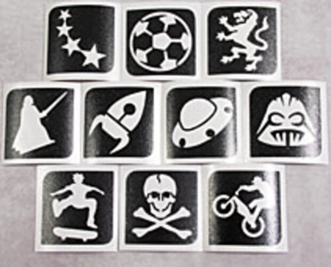 Temporary Tattoo Stencil - Sjablonen Glitter Tattoos - Sport-Space