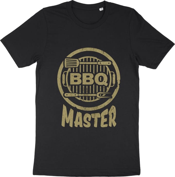 Grappig T Shirt Heren - BBQ Master - Zwart - S