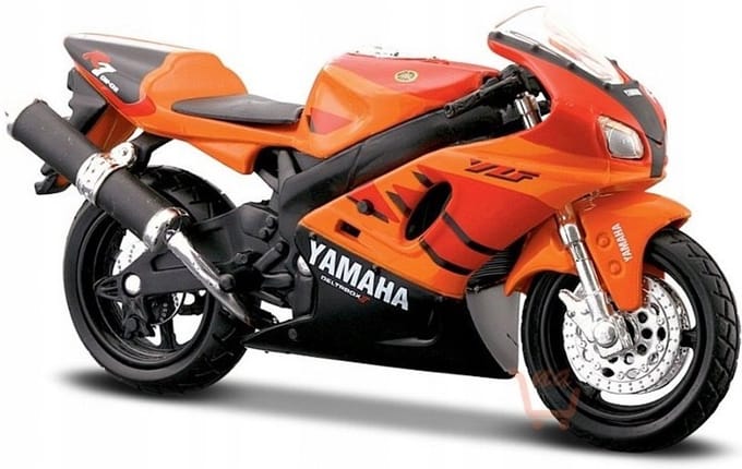 Yamaha YZF R7 Schaalmodel 1:18 Maisto - Oranje/Rood