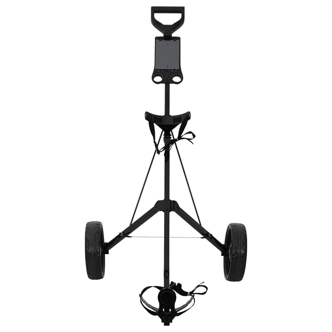 vidaXL Golf trolley Zwart IJzer Opvouwbaar