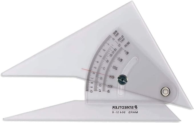 Verstelbare Liniaal - Tekenhulp - Tekenen Tekenen - Vierkant Model - 15cm - Zwart