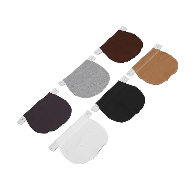 6 Pièces Extenseur de Pantalon Bouton de Taille Coton Boucle Ensemble d'Accessoires Kit pour Ceinture de Robe black