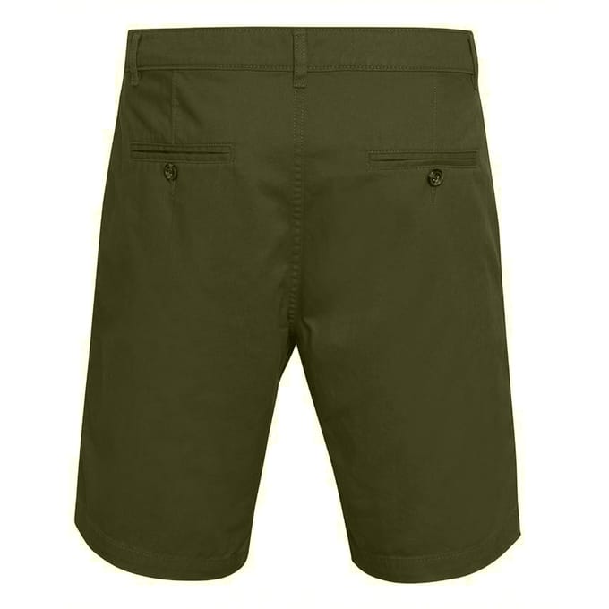 Asquith & Fox Heren Casual Chino Shorts (Olijf)