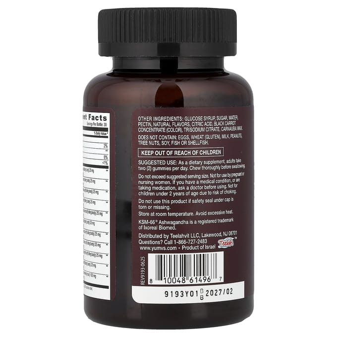 YumVs, Kracht Aarde™ Gummies, Paddenstoel & KSM-66® Ashwagandha, 60 Gummies