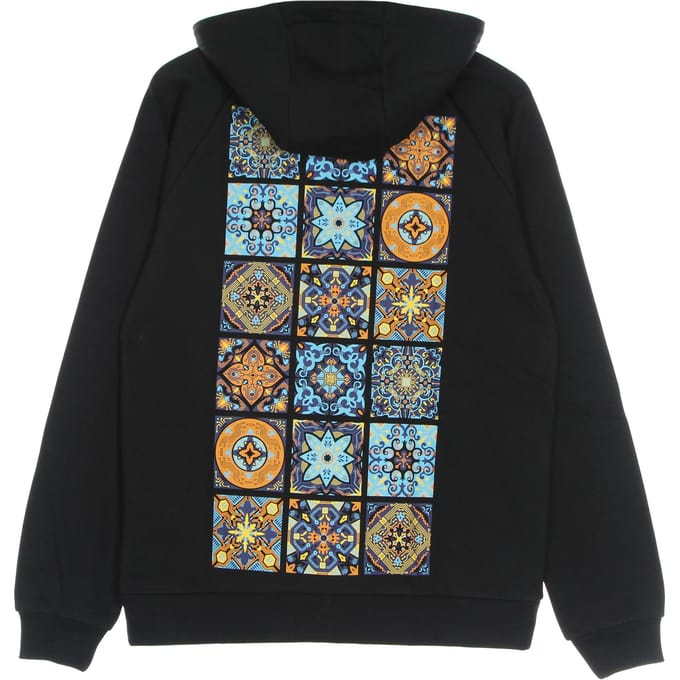 Sweatshirt met capuchon voor heren, printplaat en capuchon, zwart