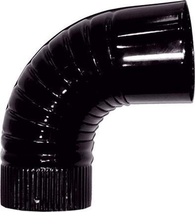 overzicht  Bocht 90° Emaille Zwart 0.5mm (90mm)