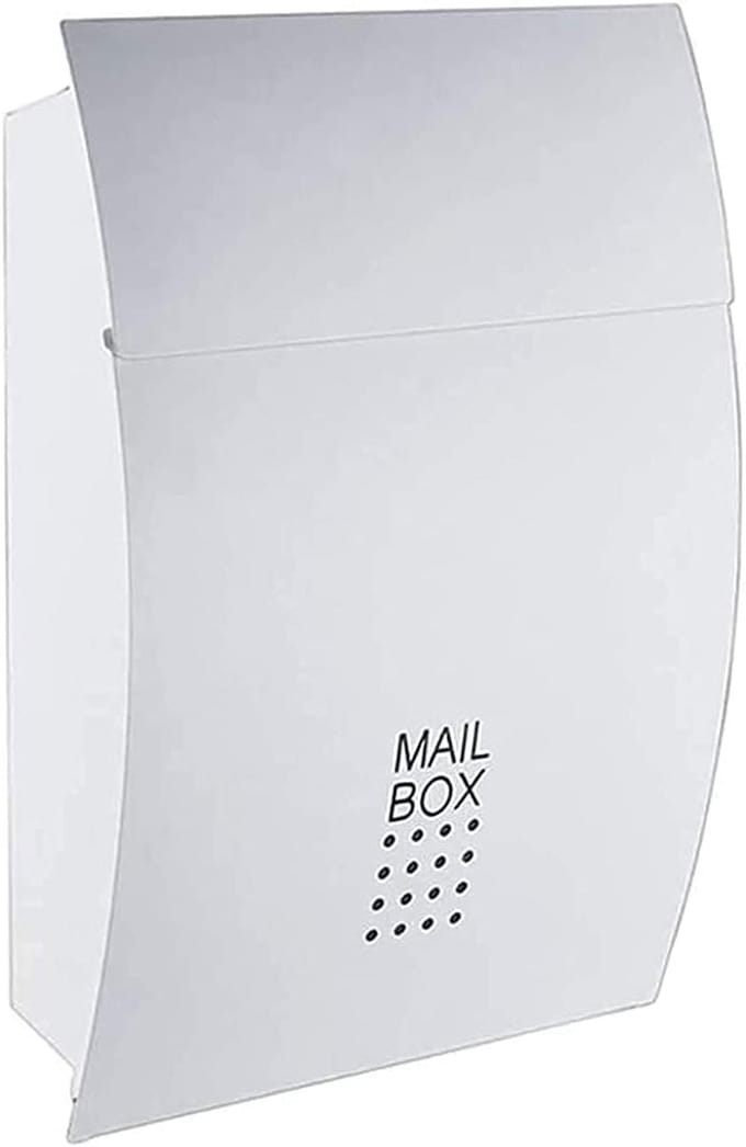Brievenbus Pakketbox - Postbox Pakketkluis - Post Veilig Ontvangen - Met 2 Sleutels - Medium - Wit