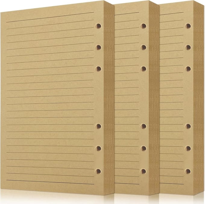 Lijnpapier voor A5 navullingen - Perfect voor notities, journaling en schoolgebruik