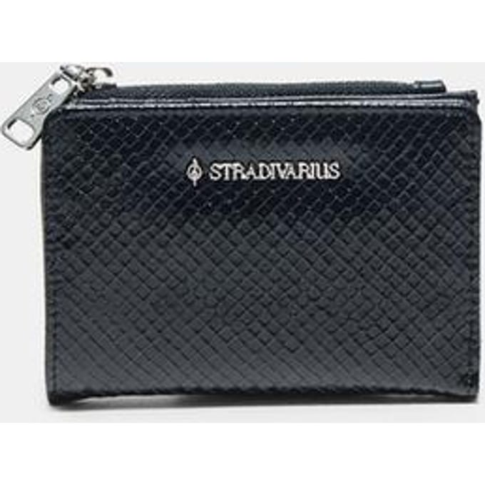 Stradivarius Portemonnee met slangenprint  Zwart OS