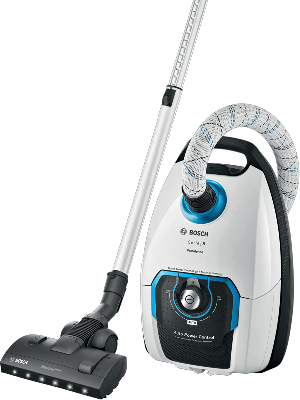 Bosch - BGL8SIL0L - Serie 8 Stofzuiger met zak ProSilence Wit BGL8SIL0L