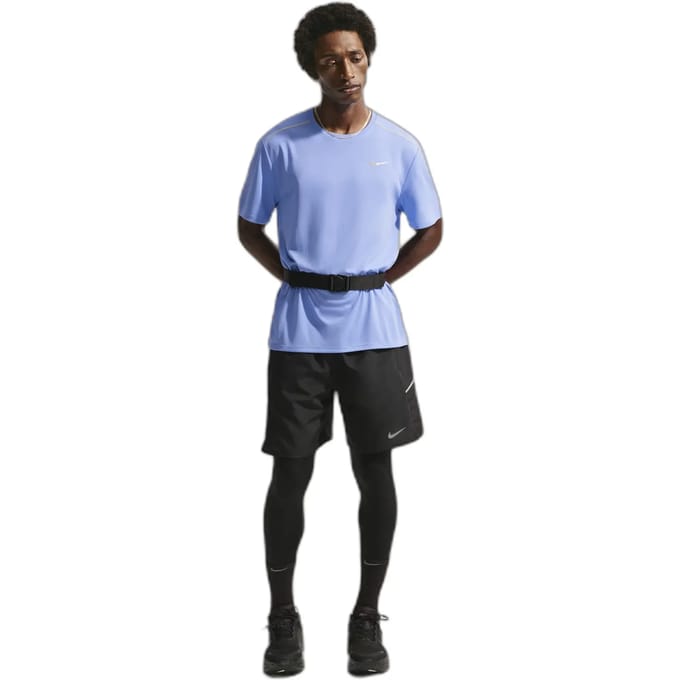 Nike Miler T-shirts Heren - Blauw - Maat L - Poly Jersey