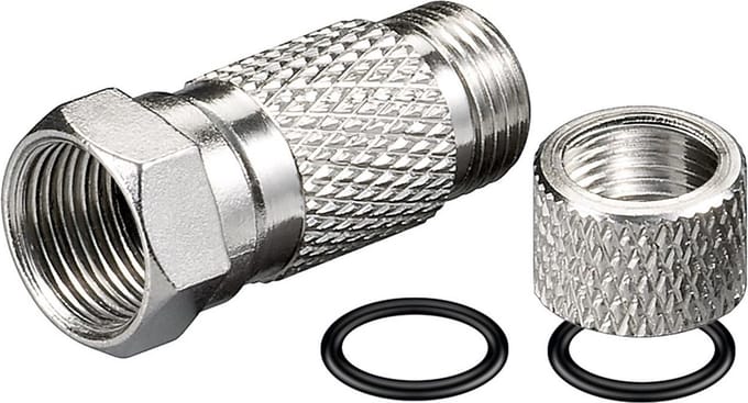 Weerbestendige schroef F-connector voor 7,5mm kabel / recht