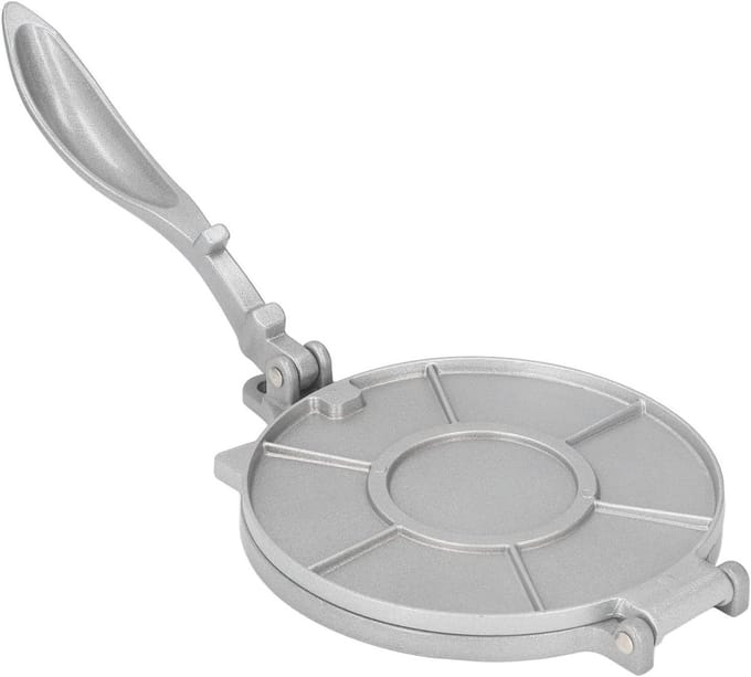 Tortillapers - Quesadilla Maker - Flatbreads Maken - Hefboomprincipe - 77 inch - Zilver