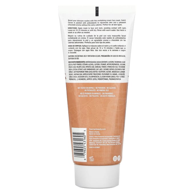 Revitaliserend Nederlands Cacao Crème Schoonheidsmasker, 175 ml(6 fl oz) brown