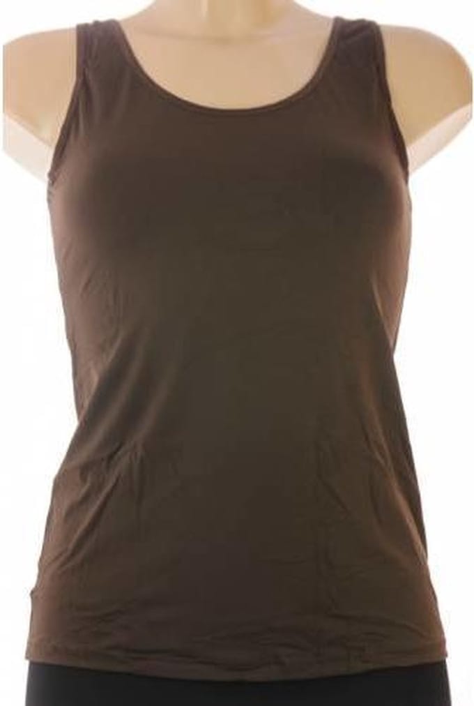 Avet topje 7591 brede band - Zwart - XL