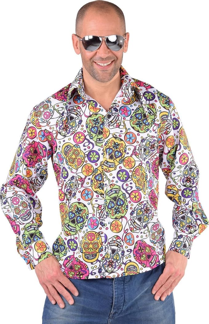 Hippie overhemd blouse smileys