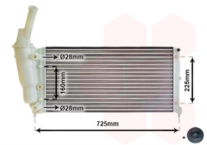 Van Wezel - RADIATOR VOOR LANCIA YPSILON I 1995-2003 RA441541VWAN