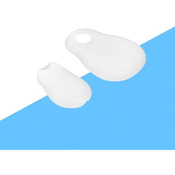 2pcs Silicone toe separators straighteners Thumb Valgus Bunion Corrector Cushion white