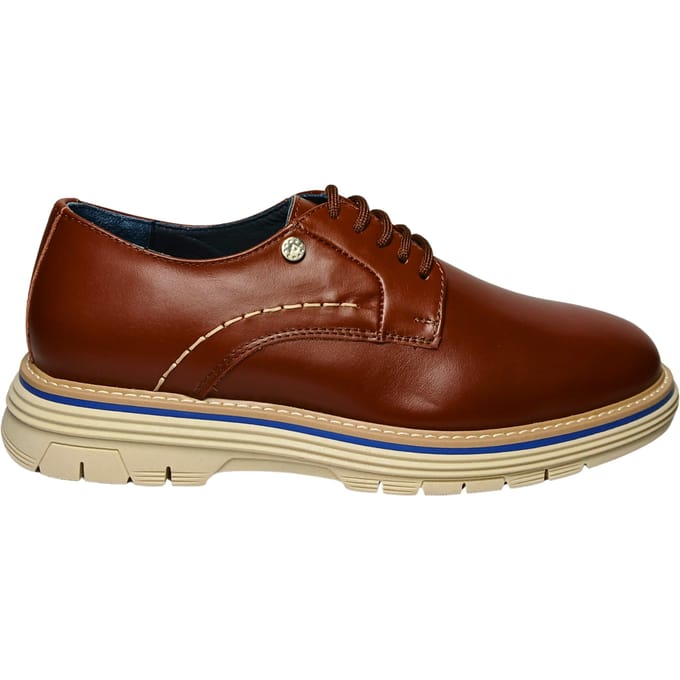 pb10373G9evit300 Pollini Man Bruin leer