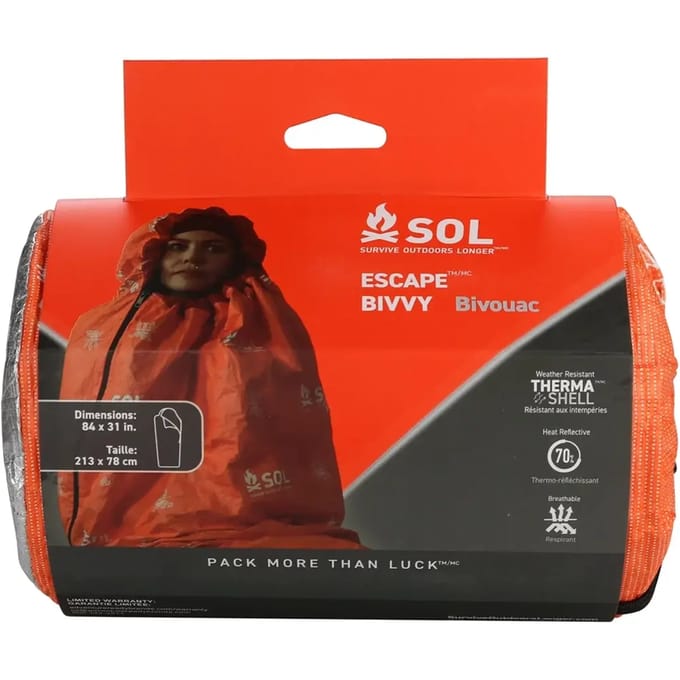 Sol escape bivvy met capuchon oranje
